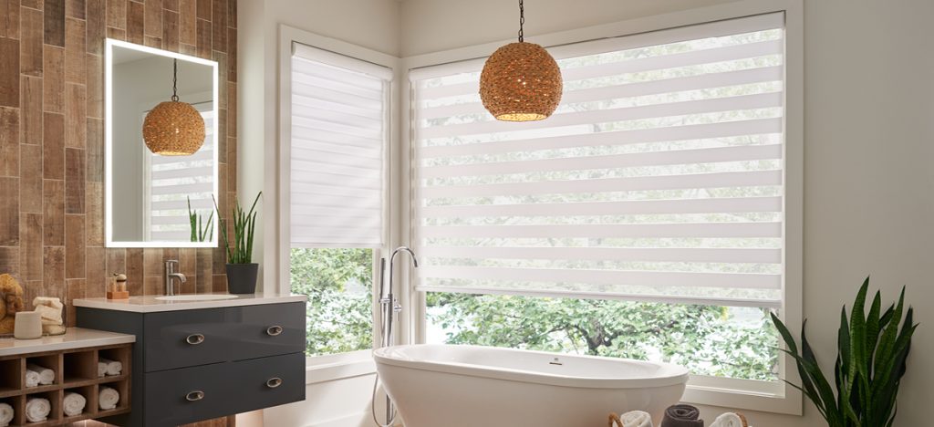 Alta Window Fashions Dual Shades in Bathroom