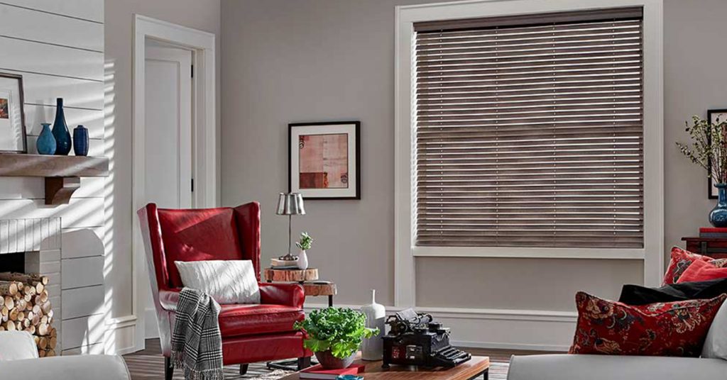 Faux Wood Blinds Living Room