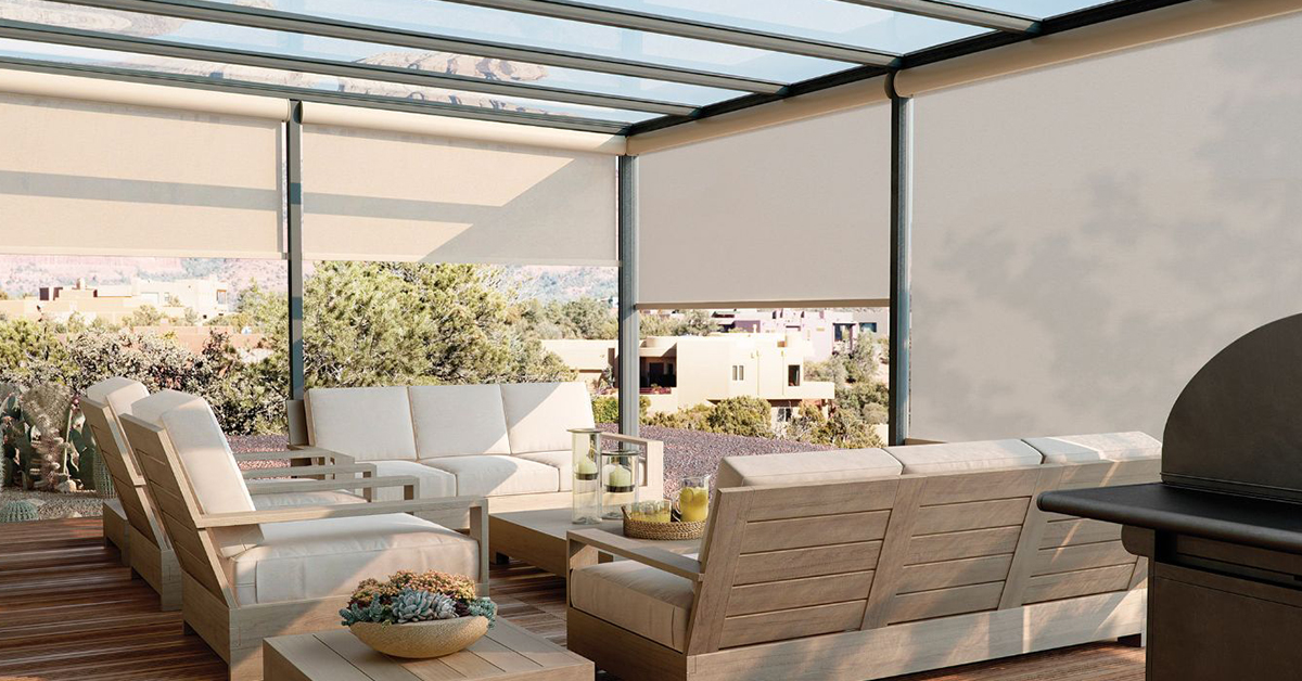 Exterior Solar Shades by Graber at Classic Window Fashions